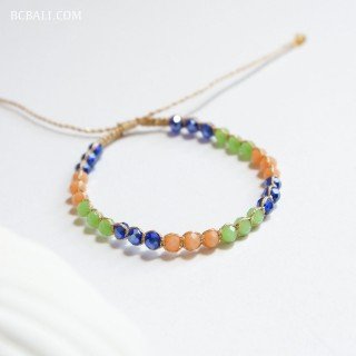 New Design Crystal Beads Bracelet Originally Handmade in Bali